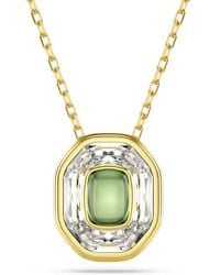 Swarovski - Chroma Octagon Cut Crystal Pendant Necklace - Lyst