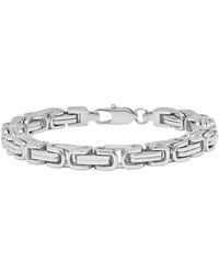 Robert Alton - Byzantine Link Stainless Steel Bracelet - Lyst