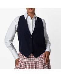 Ferragamo - Virgin Wool Vest, Brand Size 46 Us - Lyst