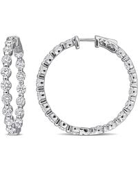 Created Forever - 6 1/8Ct Tw Lab-Grown Diamond Inside Out Hoop Earrings - Lyst