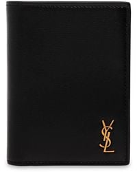 Saint Laurent - Tiny Cassandre Single-Fold Wallet - Lyst