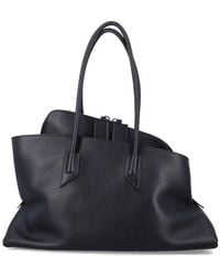 The Attico - La Passeggiata Medium Leather Tote Calf Bos Taurus Lining Shoulder Bag - Lyst