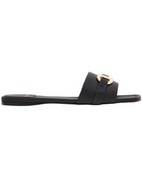 Ferragamo - Leah Gancini Ornament Flat Sandals - Lyst