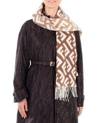 Fendi - Ff Fringe Edge Scarf - Lyst