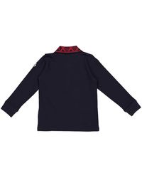 Moncler - Boys Manica Long-sleeved Polo Shirt - Lyst
