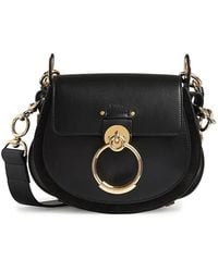 Chloé - Leather And Suede Small Tess Bag - Lyst