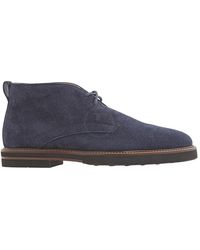 Tod's - Galaxy Suede Lace-up Derby Boots - Lyst
