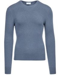 Ferragamo - Slim Fit Crew Neck Cashmere Blend Sweater - Lyst