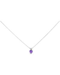 Haus of Brilliance - 14K 5X5 Mm Heart Shaped Amethyst Solitaire Pendant Necklace - Lyst