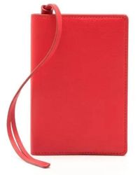 Ferragamo - Logo Stamp Leather Passport Holder - Lyst