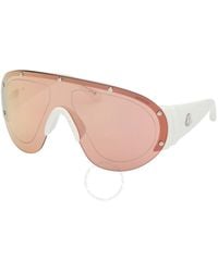 Moncler - Rapide Orange Shield Sunglasses Ml0277 21g 00 - Lyst
