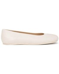 MM6 by Maison Martin Margiela - Stitch-Out Leather Ballet Flats - Lyst