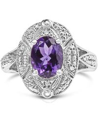Haus of Brilliance - .92 Sterling Silver 9x7mm Oval Purple Amethyst - Lyst