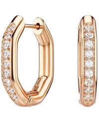Swarovski - Dextera Octagon Shape Hoop Earrings - Lyst