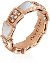 BVLGARI - Serpenti Viper 18Kt Rose Ring - Lyst
