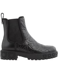 Ferragamo - Salvatore Ladies Gancini Chelsea Boots, Brand - Lyst