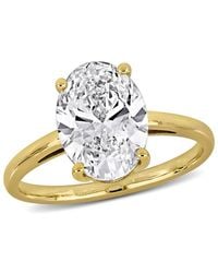 Created Forever - 3Ct Tw Oval-Cut Lab Grown Diamond Solitaire Engagement Ring - Lyst