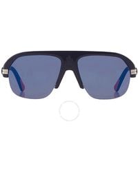 Moncler - Lodge Blue Mirror Navigator Sunglasses Ml0267 91x 57 - Lyst