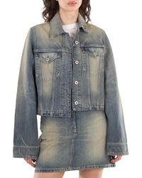 KENZO - Embroidered Logo Long Sleeve Jacket - Lyst