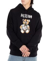 Moschino - Drawn Teddy Bear Logo Hoodie - Lyst