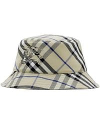 Burberry - Ekd Embroidered Check Bucket Hat - Lyst