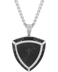 Robert Alton - 03 Ctw Stainless Steel And Shield Pendant - Lyst