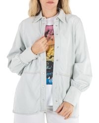 Ganni - Ladies Light Vintage Denim Future Shirt, Brand Size 34 (Us Size 2) - Lyst