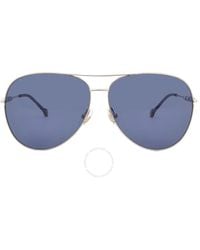 Carolina Herrera - Blue Pilot Sunglasses Ch 0034/s 0ddb/ku 64 - Lyst