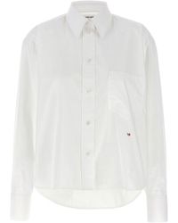 Victoria Beckham - Long Sleeve Cotton Shirt, Brand Size 6 (Us - Lyst