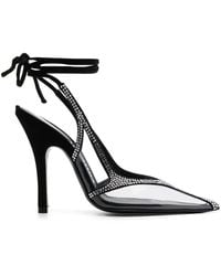 The Attico - Venus Chrome Slingback Pumps - Lyst