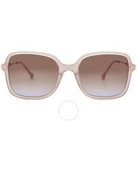 Carolina Herrera - Brown Shaded Violet Square Sunglasses Her 0101/s 0fwm/qr 55 - Lyst