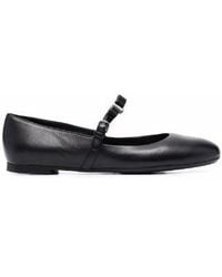 Ferragamo - Lizz Leather Ballerina Shoes - Lyst