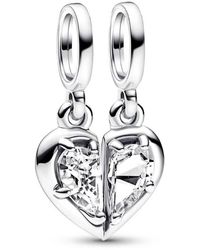 PANDORA - Splittable Mother & Daughter Dangle Charm - Lyst