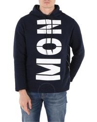 Moncler - X Craig Green Navy Logo Print Hooded Sweatshirt - Lyst