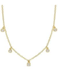 Created Forever - 1/6 Ct Tgw Lab Created Diamond Station Necklace - Lyst