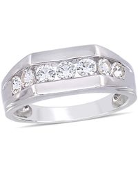 Amour - Channel Set Created Sapphire Ring - Lyst