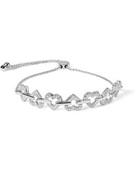 Haus of Brilliance - 925 Sterling 1/2 Cttw Diamond Alternating Heart Link Adjustable Bolo Bracelet - Lyst