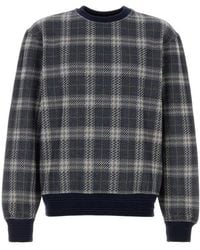Burberry - Checked Cotton-Blend Sweater - Lyst