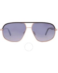 Tom Ford - Maxwell Smoke Gradient Navigator Sunglasses Ft1019 28b 59 - Lyst