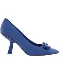 Ferragamo - Ferragamo Vara Bow Slip-On Pumps - Lyst