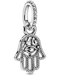 PANDORA - Protective Hamsa Hand Dangle Charm - Lyst