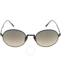 Persol - Clear Gradient Grey Oval Titanium Unisex Sunglasses  800432 51 - Lyst