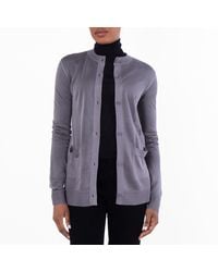 Saint Laurent - Sheer Silk Cardigan - Lyst