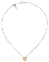 Gucci - Icon 18Kt Rose Open Heart Chain Necklace - Lyst