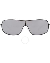 Michael Kors - Aix Dark Grey Solid Mirrored Rectangular Sunglasses Mk1139 10056g 38 - Lyst