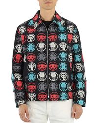 Roberto Cavalli - / Multicolor Embroidered Lucky Coin Shirt Jacket - Lyst