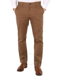 Burberry - Dusty Caramel Cotton Cropped Straight-fit Tailo Trousers - Lyst