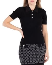 Michael Kors - Classic Collar Stretch Knit Polo Shirt - Lyst