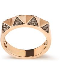 Haus of Brilliance - 14K Rose 1/4 Cttw Diamond Pyramid Band Ring Color, Si1-Si2 Clarity) - Lyst