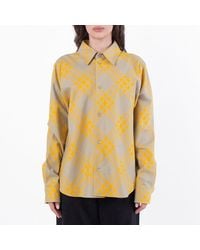 Burberry - Long Sleeve Check Pattern Flannel Shirt, Brand Size 6 - Lyst